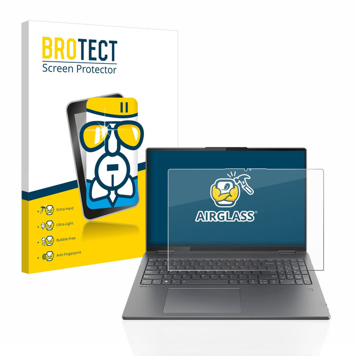 BROTECT Panzerglasfolie für Lenovo Yoga 7i Gen 7 16" Schutzglas Schutzfolie [Extrem Kratzfest 9H, An