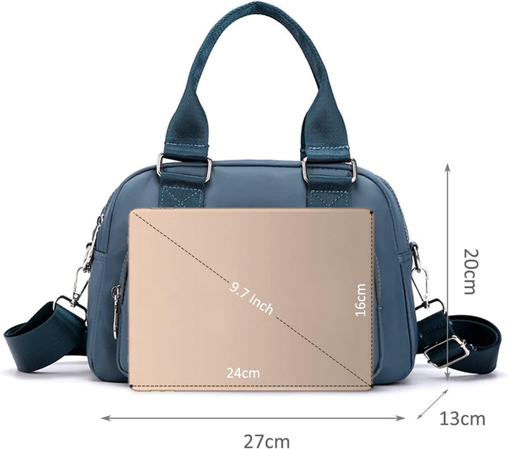 NICOLE & DORIS Handtasche Messenger Bag Damen Casual Schultertasche Nylon Wasserdicht Leichte Umhäng