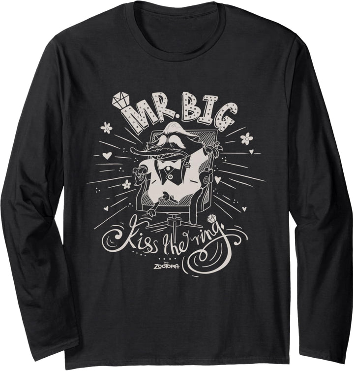 Disney Zootopia Mr. Big Kiss the Ring Illustrated Langarmshirt