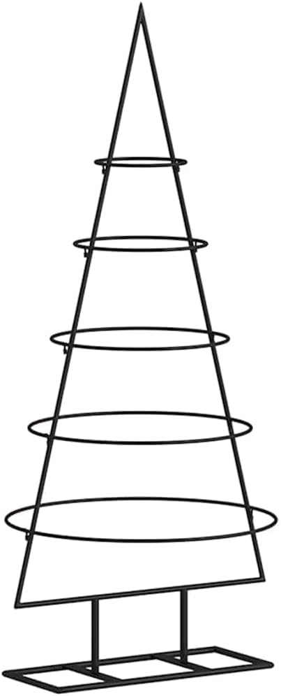 vidaXL Metall Weihnachtsbaum für Dekorationen, Christbaum mit 5 Ebenen, Platzsparend DIY Dekoration,