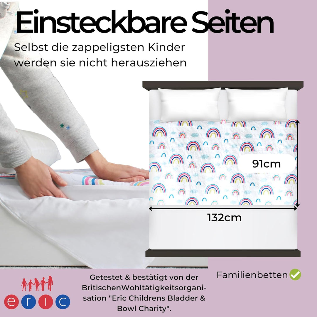 Bettunterlage wasserdicht für Kinder I grosse Matratzen I waschbare Matratzenauflage zum seitlichen