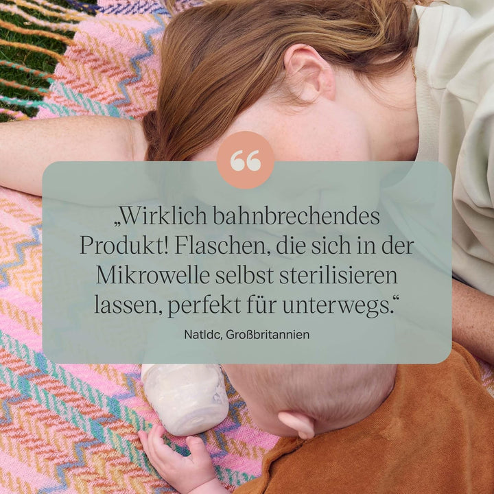Tommee Tippee Closer to Nature Babyflaschen Starterset, Natürlich geformter Trinksauger mit Anti-Kol