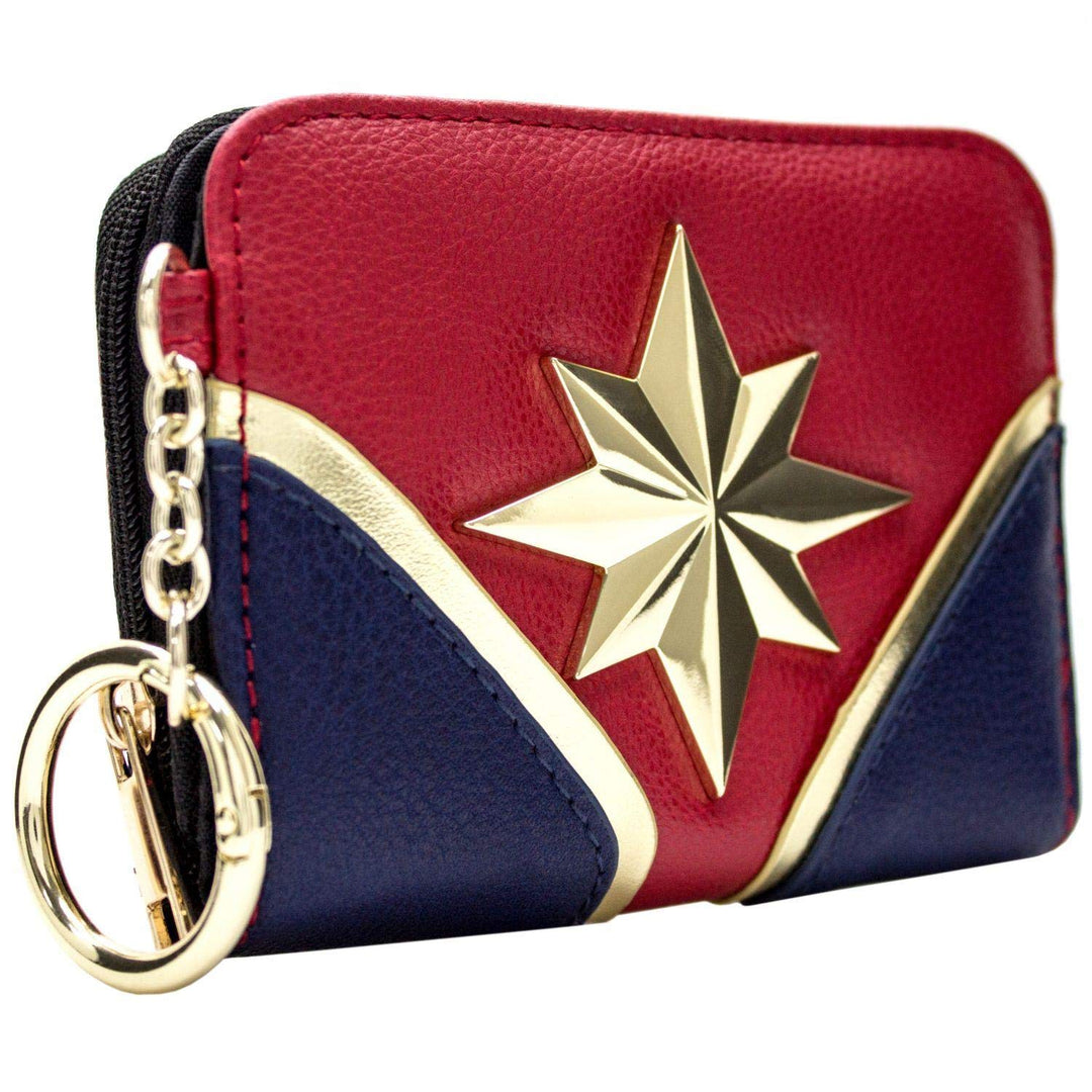 Captain Marvel Carol Danvers Cosmic Kree Anzugstil Portemonnaie Clutch Geldbörse/Geldbeutel mit Münz