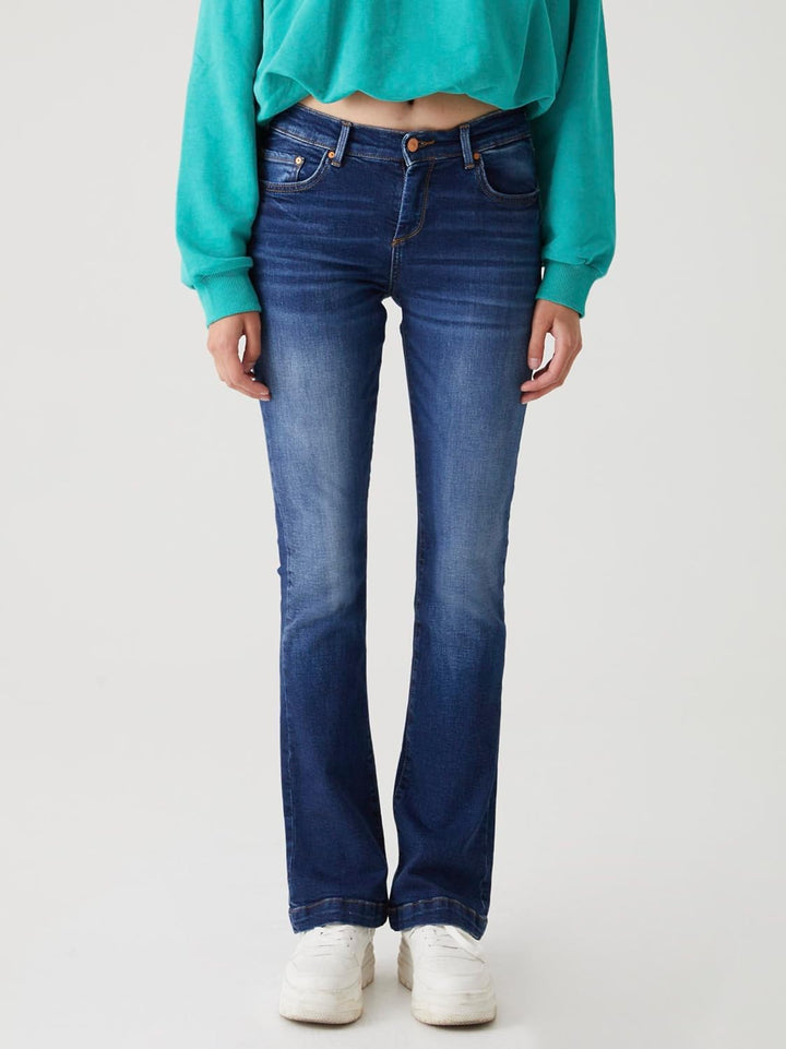 LTB Jeans - Damen - Fallon - Mid Waist - Flared Leg Jeans - Hosen 25W / 34L Morna Undamaged Wash 541