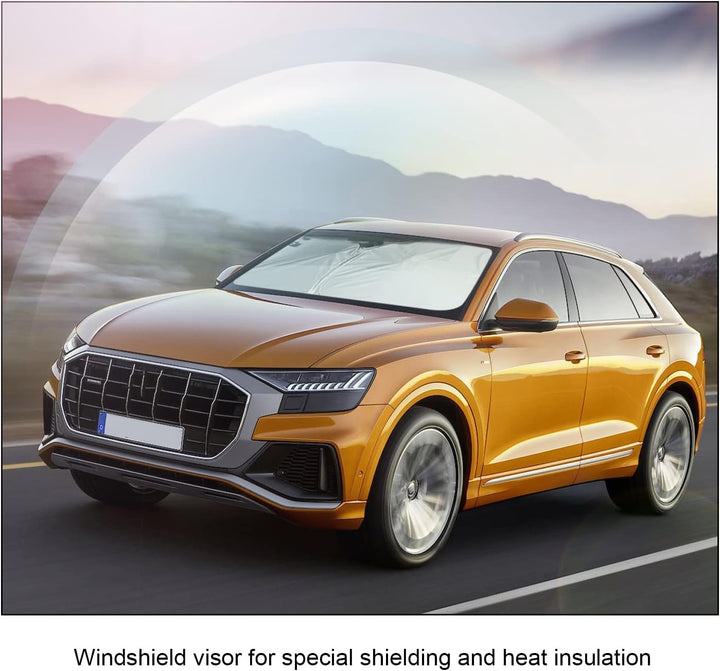 BIXUAN Sonnenschutz kompatibel mit Audi Q8 S RS 2019 2020 2021 2022 2023 Windschutzscheibe für das A
