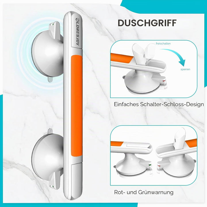 Haltegriff Dusche, 30cm Badewannengriff, Haltegriffe Bad WC | Haltegriffe für Senioren,Haltegriff mi
