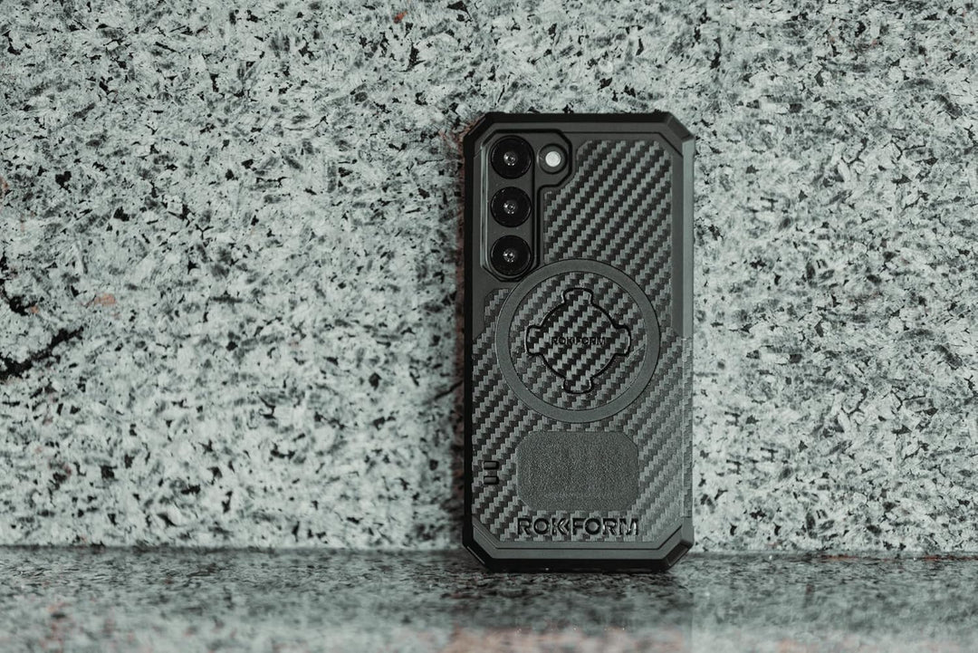 Rokform Galaxy S23 Hülle, Rugged Series, magnetische Hülle mit Drehverschluss, sturzgeprüfte Rüstung