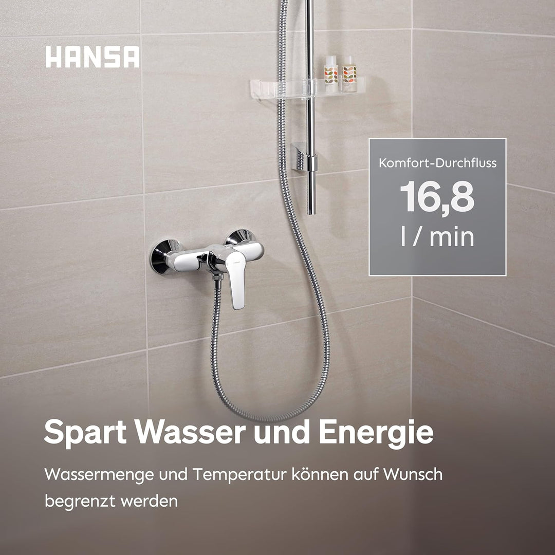 Hansa 51450163 Badewanne/Brause Mischbatterie für Wandaufbau HANSAPINTO | Armaturenkörper aus entzin
