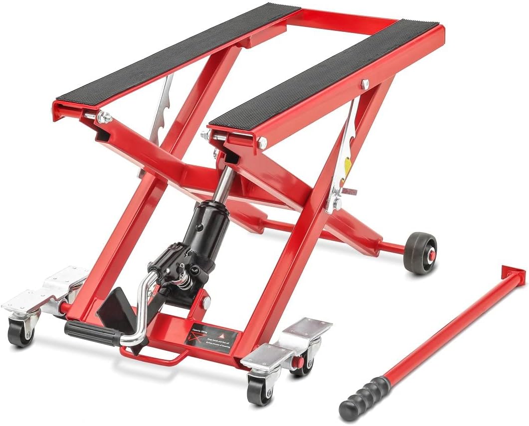 ConStands - Motorrad Hebebühne für Chopper/Custombike Hydraulisch XL kg Rot CB58042