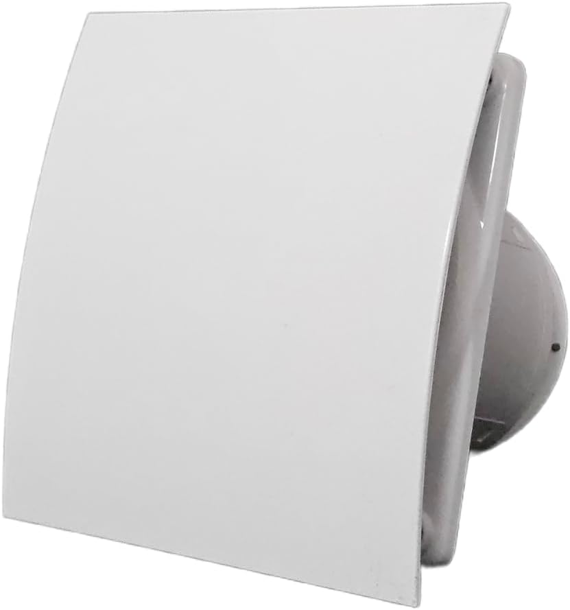 Vlano Badlüfter UNO Vent 100 Standard, Rückschlagklappe, Weiss,100 mm, Axial Ventilator, Abluftlüfte
