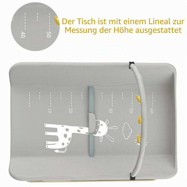 3 in 1 Wickeltisch klappbar, mobile Wickelkommode mit Rollen, Wickelstation höhenverstellbar, tragba