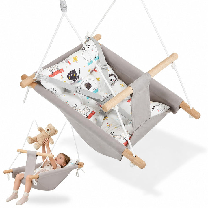 Babyschaukel Kinderschaukel, Baby Schaukel Indoor für Babys ab 6 Monaten und Kleinkinder bis 3+ Jahr