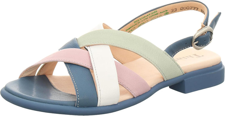 Think! Damen Chromfrei Gegerbte Nachhaltige Riemchen KAMAA Sandale 41 EU 8000 Denim Kombi, 41 EU 800