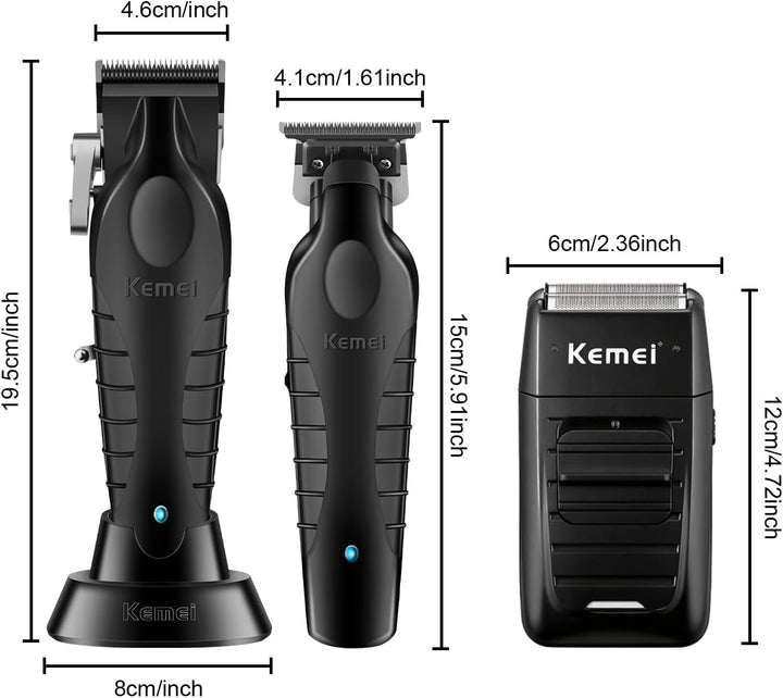 KEMEI Professionelle Haarschneidemaschine für Männer, Schnurlose Haarschneider Barttrimmer Folienras