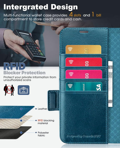 Aktualisierte Version OCASE Hülle Samsung Galaxy Z Fold 5 5G Handyhülle [mit S Pen Halter] [Vorderse