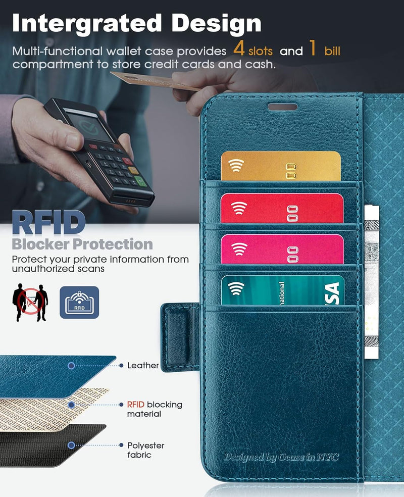 Aktualisierte Version OCASE Hülle Samsung Galaxy Z Fold 5 5G Handyhülle [mit S Pen Halter] [Vorderse