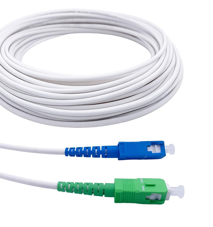 Elfcam® - 150m LWL Glasfaser-Kabel SC/APC auf SC/UPC Stecker, Simplex 9/125μm Patchkabel, Lichtwelle