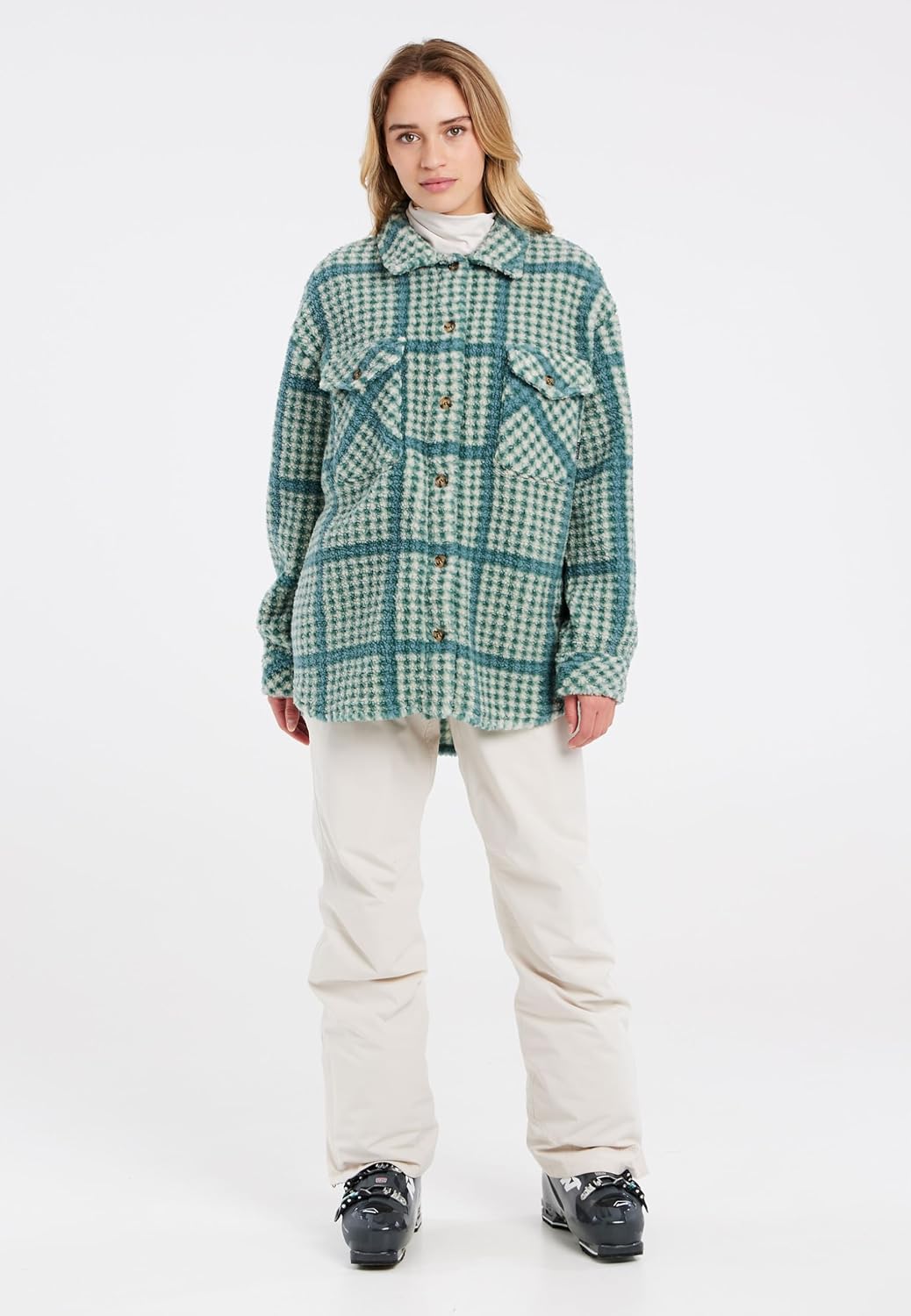 Protest Damen Shacket PRTAKINO Crocodile Green M, Crocodile Green M
