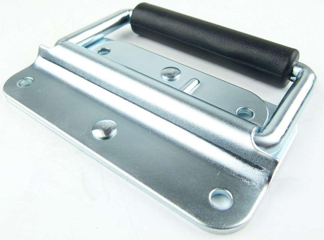 Adam Hall Hardware 3412 M4 AH - 4er Set Klappgriff/Kistengriff gefedert silber 4-Loch