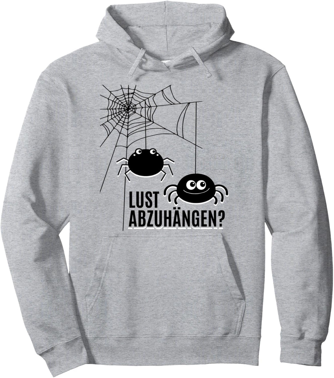 Halloween Fasching Spinne Lust Abzuhängen? Kinder Karneval Pullover Hoodie