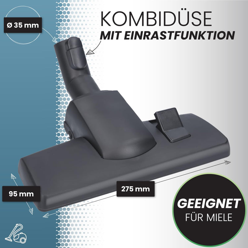 McFilter | Staubsaugerdüse Kombidüse geeignet für Miele Staubsauger C1, C2, C3, S8000, S2, S3, S4, S