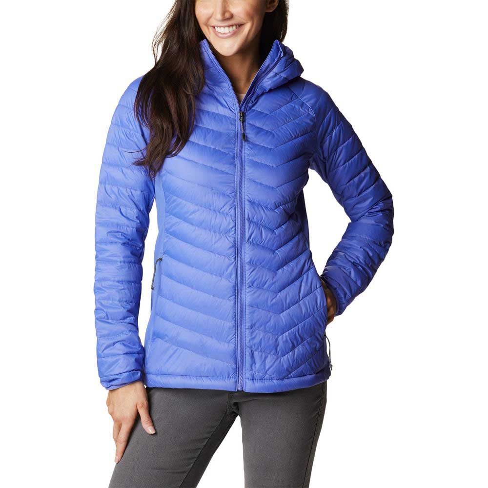 Columbia Powder Pass Hooded Jacket, Steppjacke mit Kapuze für Damen M Purple Lotus, M Purple Lotus