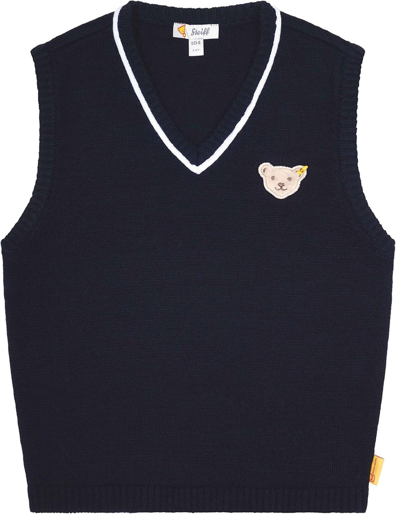 Steiff Jungen Pullunder Fashion Vest, Steiff Navy
