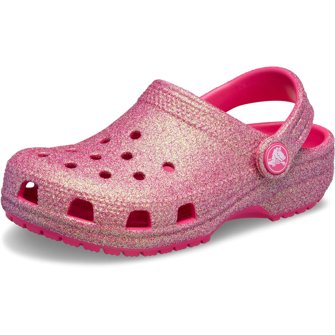 Crocs Unisex Kinder Classic Iridescent Glitter Clog K 19/20 EU Dragon Fruit, 19/20 EU Dragon Fruit