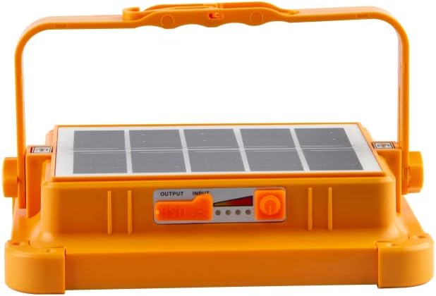 Jandei - 100 W Solar-LED-Strahler, tragbar. 5 Lichtmodi/336 LEDs. Mit Magnet und Halterung. USB/Sola