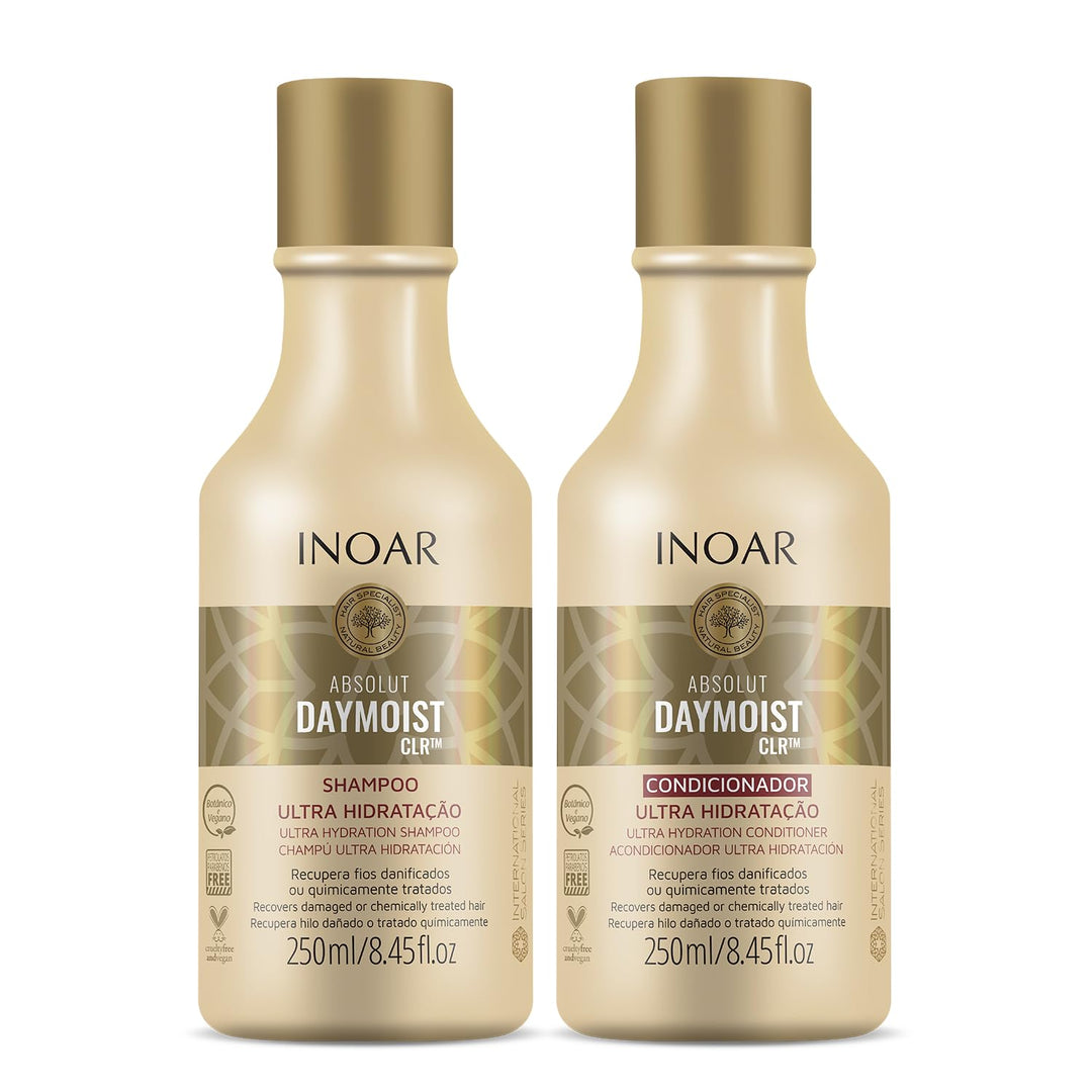 Inoar Daymoist Shampoo und Conditioner, Keratin Glättung, 1 Pack