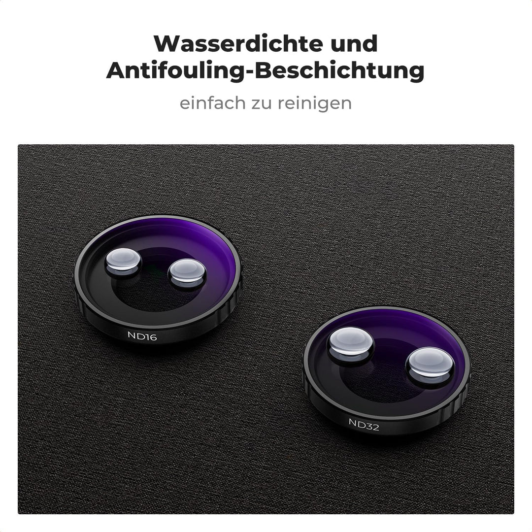 K&F Concept ND Filtersets,4er Pack ND8, ND16, ND32，ND64 Filter kompatibel mit DJI Osmo Action 4 ND8+