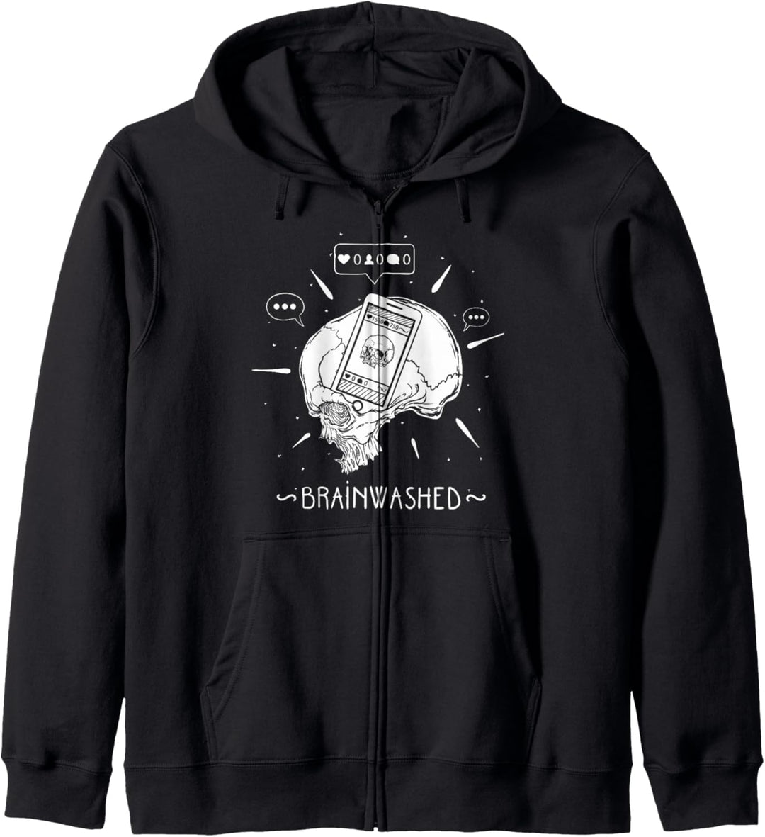 Brainwashed Skull - Sad Aesthetic Edgy Streetwear Kapuzenjacke
