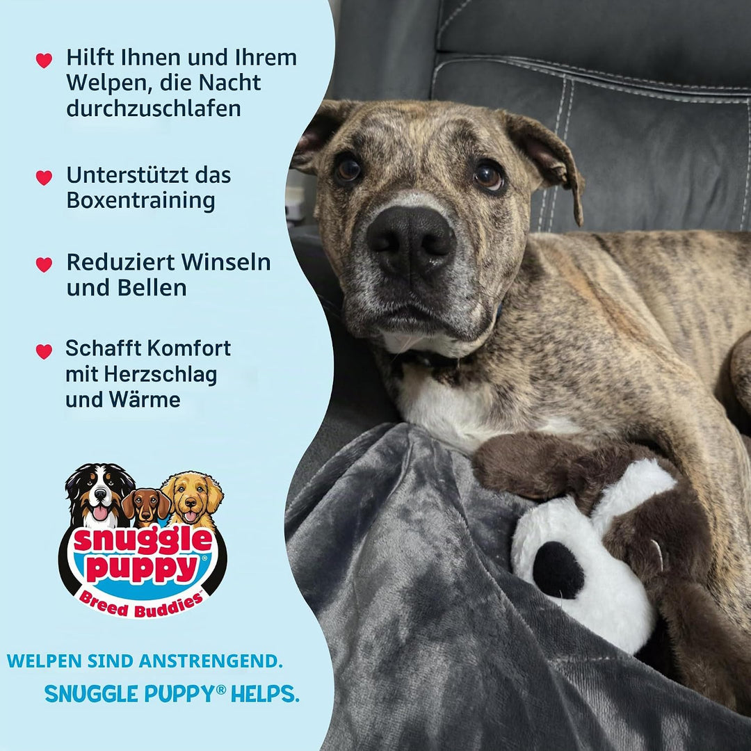 Snuggle Puppy Original Kuscheltier mit Herzschlag für Hunde – Beruhigendes Hundespielzeug gegen Angs