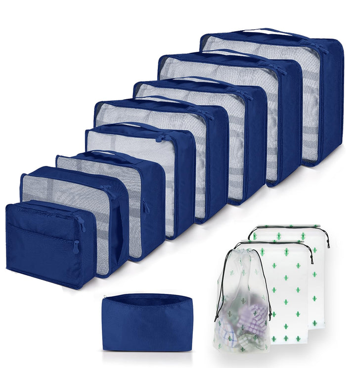 Grosse Koffer Organizer Set 12-teilig, Wasserdichte Packwürfel, Travel Organizer zum Gepäckpacken, F