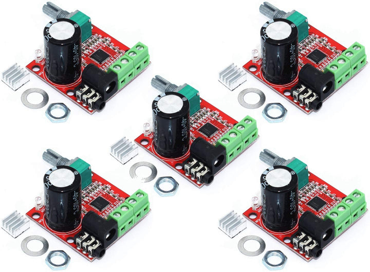 5pcs PAM8610 12V Mini Hi-Fi Audio Stereo Amplifier 2X10W Dual Channel D Class
