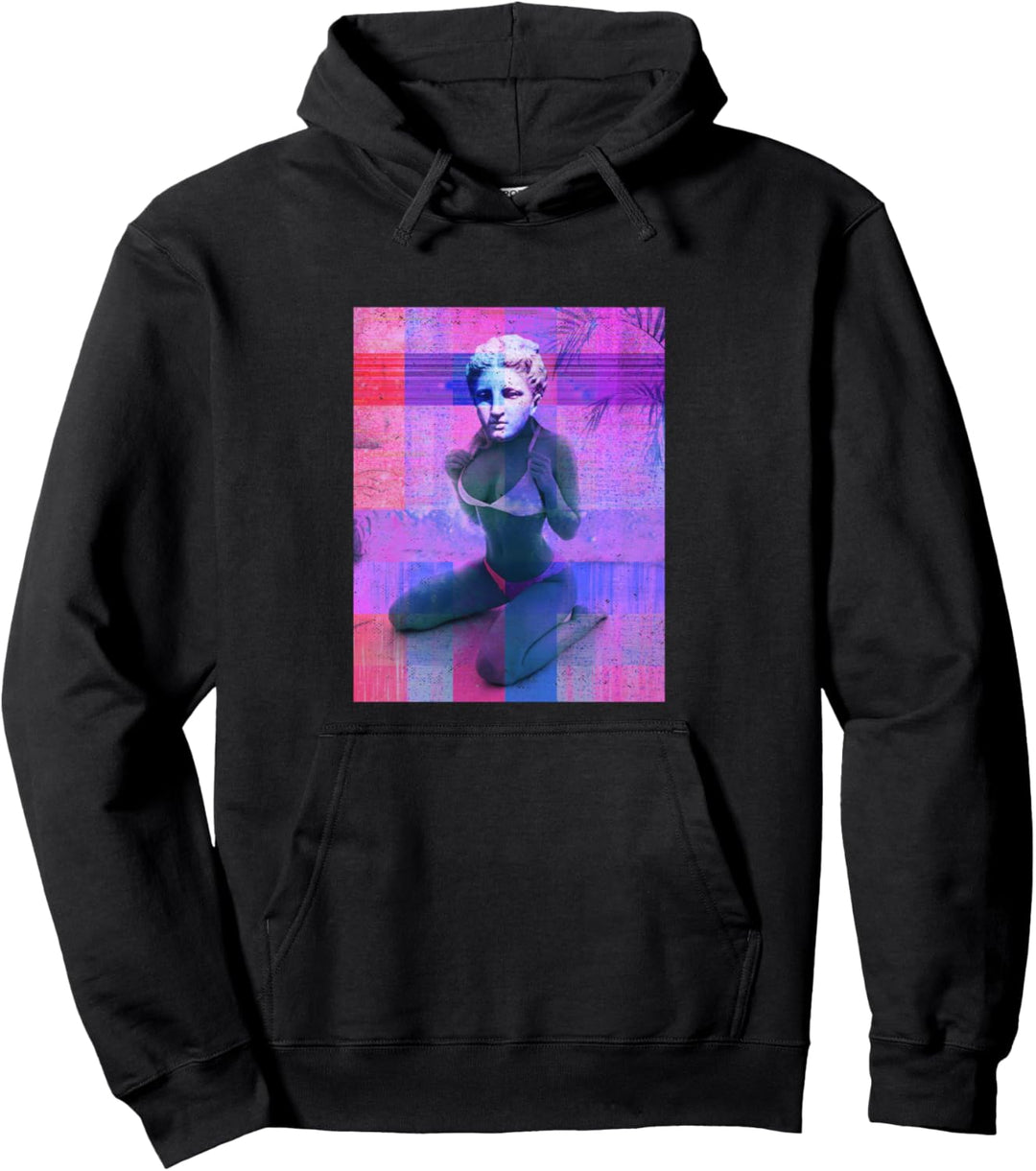 Posing Statue Spruch Vaporwave Aesthetic Pullover Hoodie