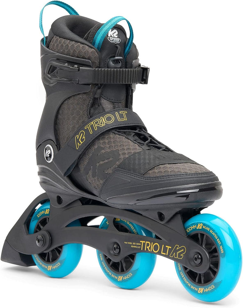 K2 Unisex – Erwachsene Trio Lt 100 Inline Skates EU: 46 (UK: 11 / US: 12) black - blue, EU: 46 (UK: