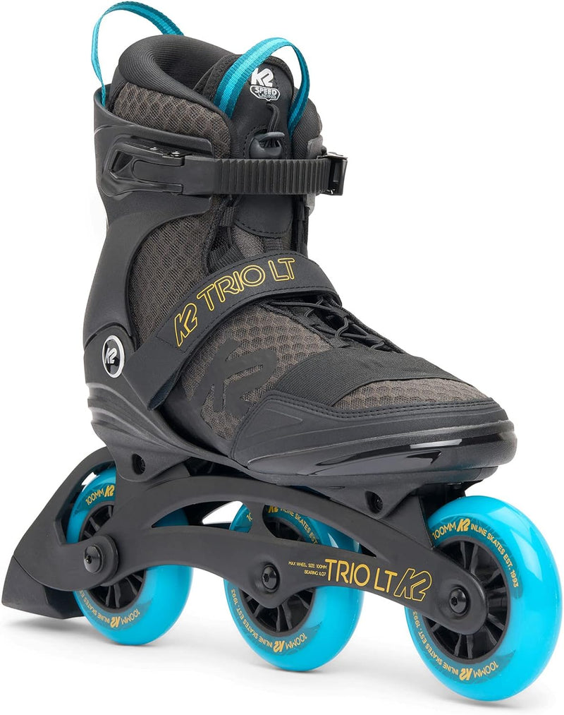 K2 Unisex – Erwachsene Trio Lt 100 Inline Skates EU: 38 (UK: 5 / US: 6) black - blue, EU: 38 (UK: 5