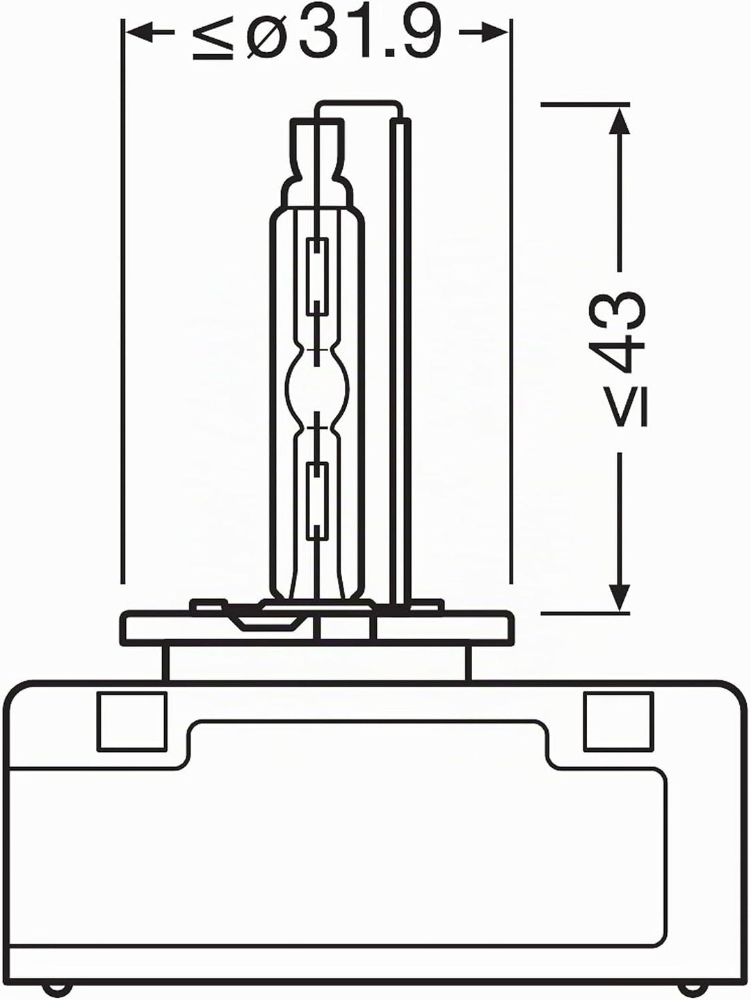 OSRAM XENARC ORIGINAL D5S, Xenon Scheinwerferlampe, 66540, Faltschachtel (1 Lampe), Silber Faltschac