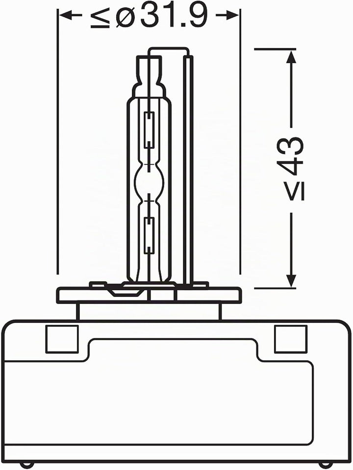 OSRAM XENARC ORIGINAL D5S, Xenon Scheinwerferlampe, 66540, Faltschachtel (1 Lampe), Silber Faltschac