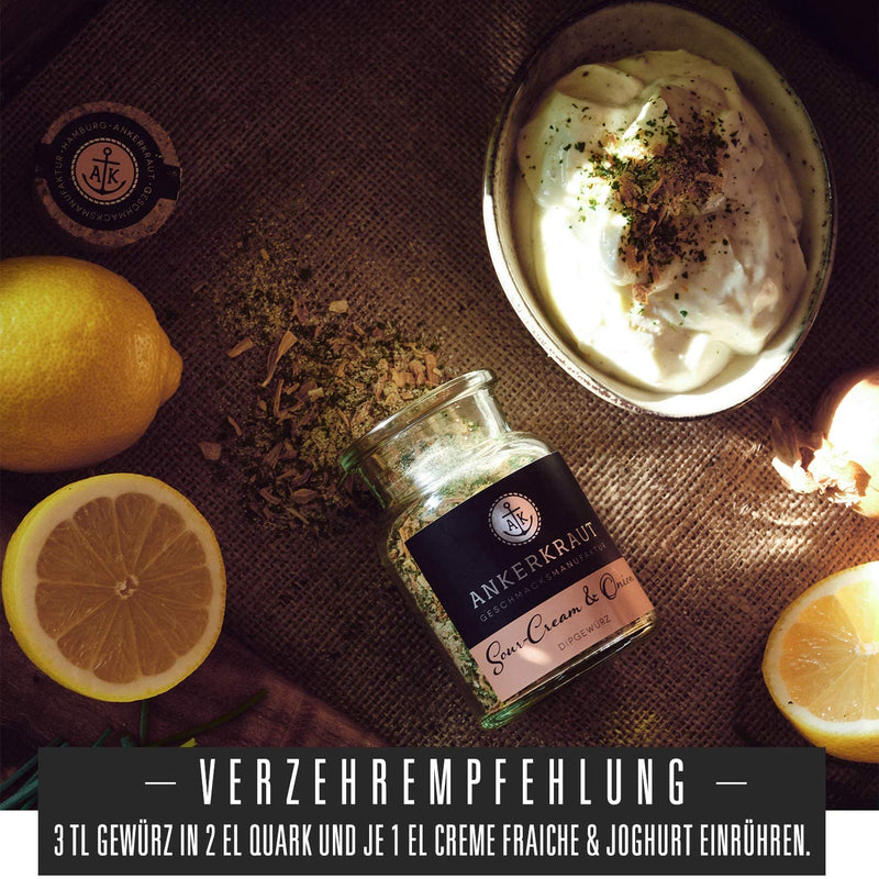 Ankerkraut Geschenkset Dips, Geschenk-Box mit 3 Gewürzen für Dips im Korkenglas, Tzatziki, Patatas B
