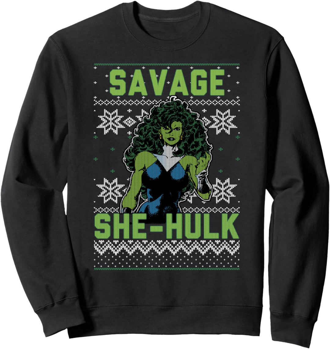 Marvel She-Hulk Savage Ugly Christmas Sweater Sweatshirt