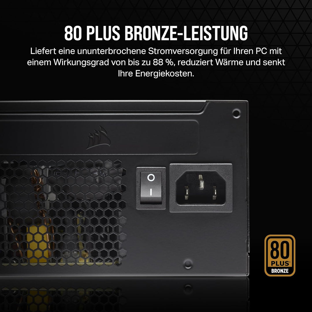 CORSAIR CX650 ATX 650W Netzteil - 80 Plus Bronze Zertifiziert - Geräuscharm - Ummantelte Kabel - Nic