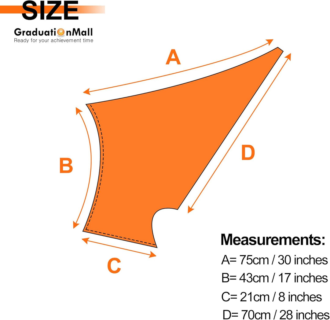 GraduationMall UK Academic Bachelor Graduation Hood Unisex Einheitsgrösse Gold, Einheitsgrösse Gold