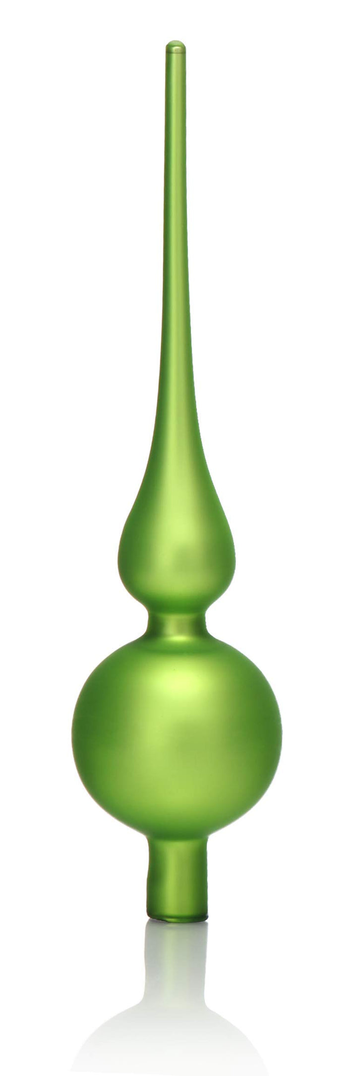 com-four® Weihnachtsbaumspitze matt - Christbaumspitze aus echtem Glas für Weihnachten - Tannenbaums