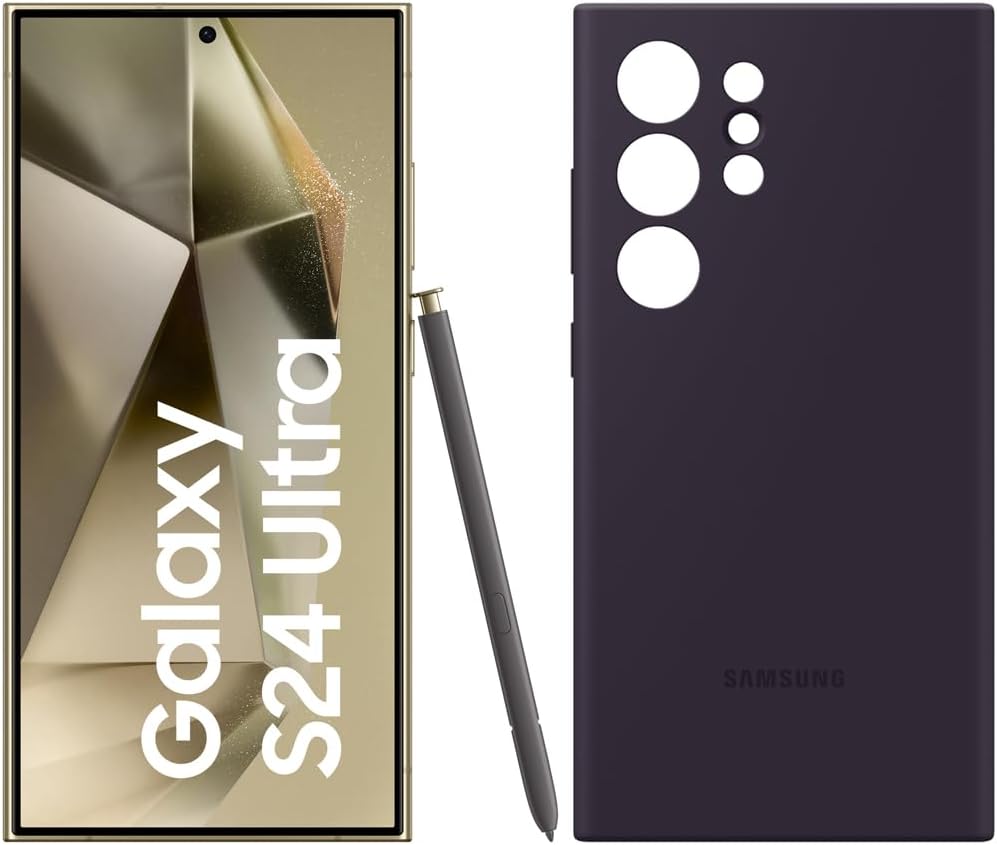 Samsung Galaxy S24 Ultra AI Smartphone, 12GB RAM/512GB Speicher, Titanium Yellow, 3 Jahre Hersteller