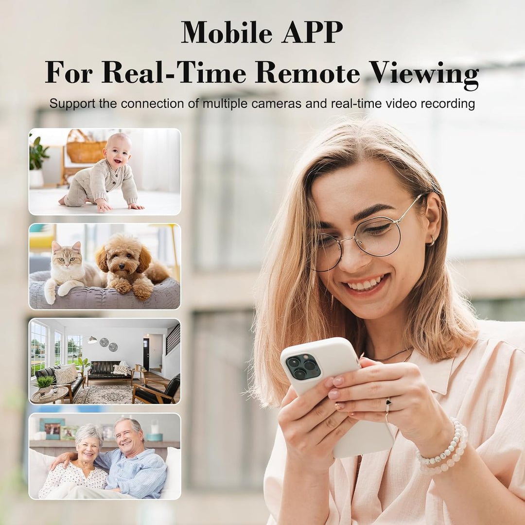 Mini-Kamera, 4K HD WLAN Überwachungskamera Innen Für Live Übertragung Handy APP, Kleine WiFi Camera
