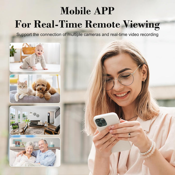 Mini-Kamera, 4K HD WLAN Überwachungskamera Innen Für Live Übertragung Handy APP, Kleine WiFi Camera
