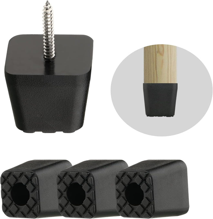 通用 möbelfüsse schwarz die Möbel perfekt vom Boden fernhalten Quadratisch Gummipuffer Elastikpuffer G