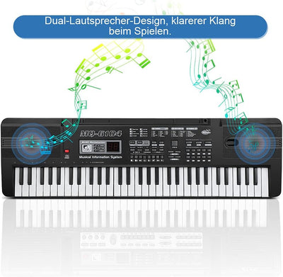 Cocoarm 61 Tasten Digitale Tastatur Klavier Einsteiger Digital Piano Musik Elektronische Orgel Tragb